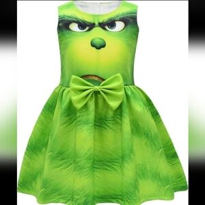 Girls Grinch Christmas Dress/ Party Dress Size 140/ 8-10